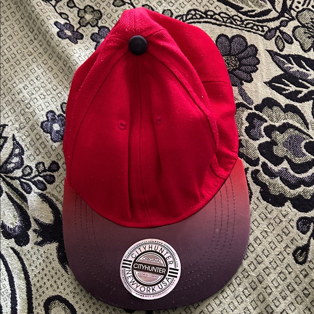 City Hunter  Red and Gray Cap